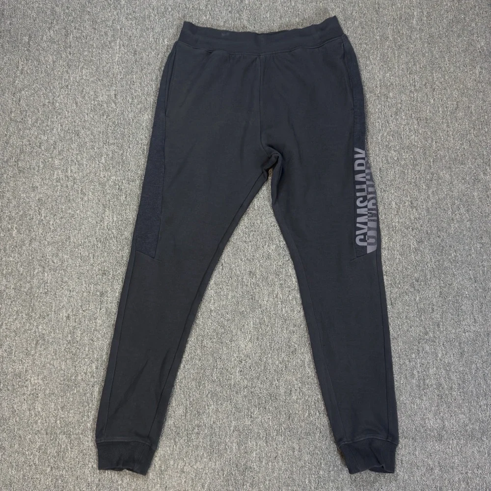 Gymshark Joggers Men's Size Small Black Tapered Ankle Sweatpants Gym Training